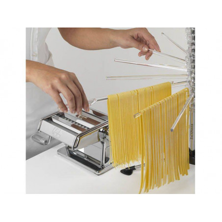 Máquina para hacer pasta fresca Marcato Atlas y tendedero