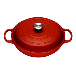 Cacerola Cocotte baja de Le Creuset color cereza