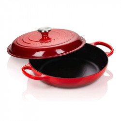 Cocotte niedriges schwarzes Interieur Le Creuset