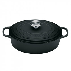 Schwarze ovale Cocotte Le Creuset Signature 27 cm Angebot!